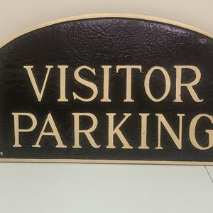 Commercial visitor parking sign